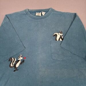 Looney Tunes Men's Blue Pocket T-Shirt Size XL ACME Clothing Co